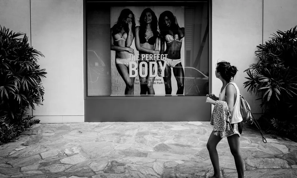 woman, advertisement, the perfect body