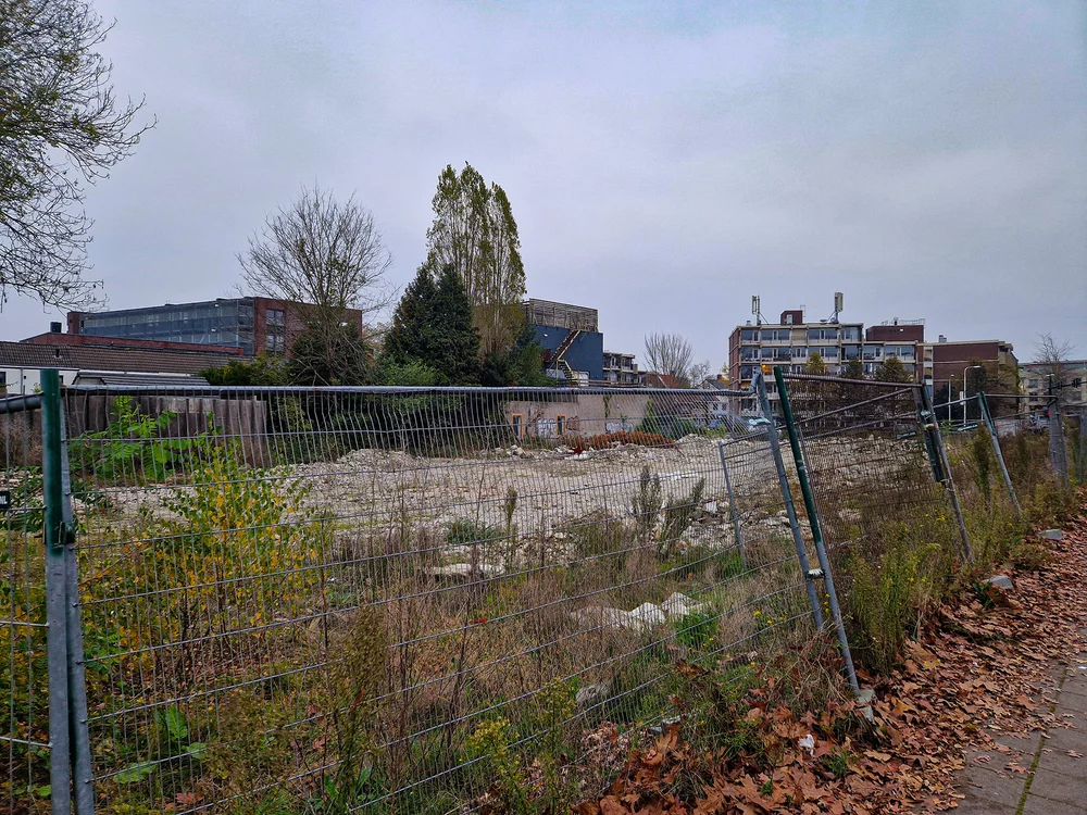 The 'emptied space' of The blue building in Tilburg, the Netherlands