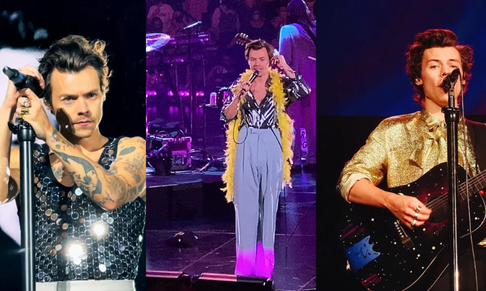 Multiple performances of Harry Styles on stage