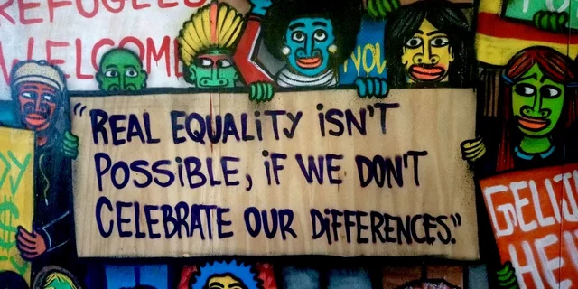 Political polarization Ghent linguistic landscape protest from the left