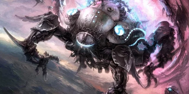 Official art depicting "Omega" from Final Fantasy XIV