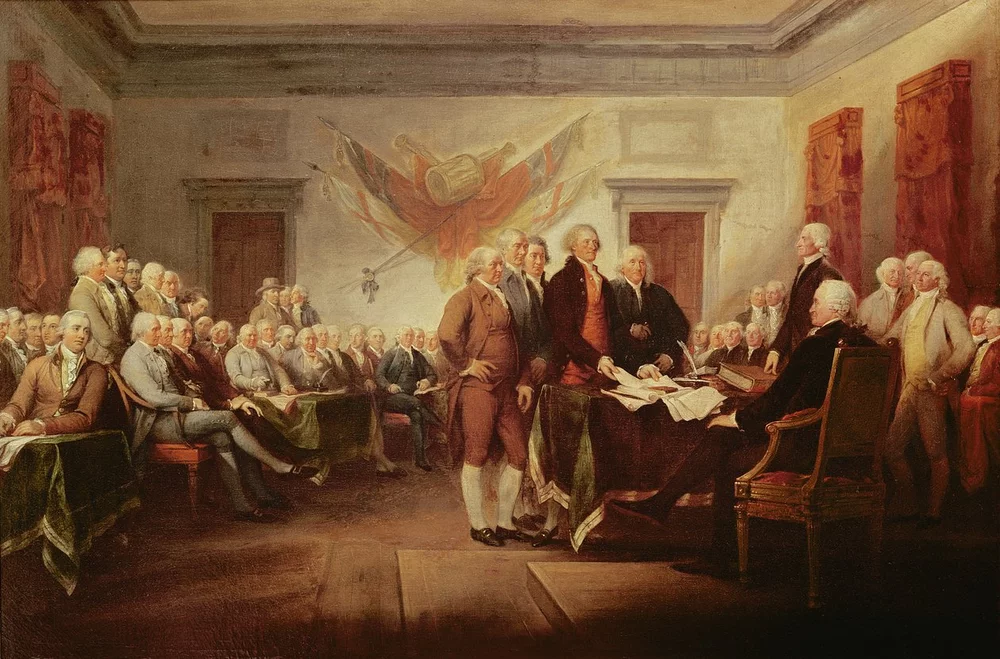 john trumbull - signing the declaration of independence 4th july 1776
