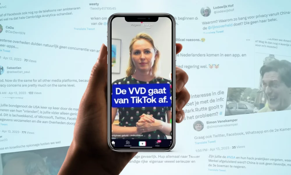 Twitter users' comments to the VVD quitting TikTok
