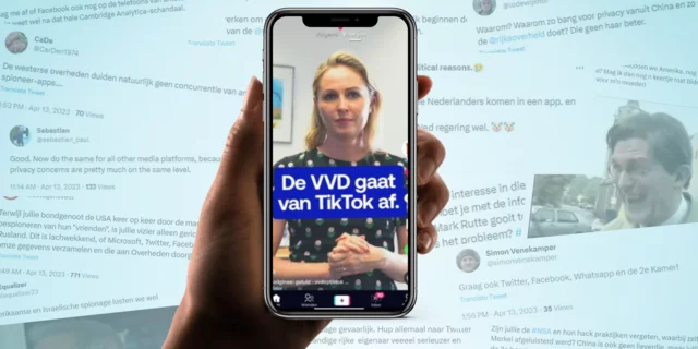 Twitter users' comments to the VVD quitting TikTok