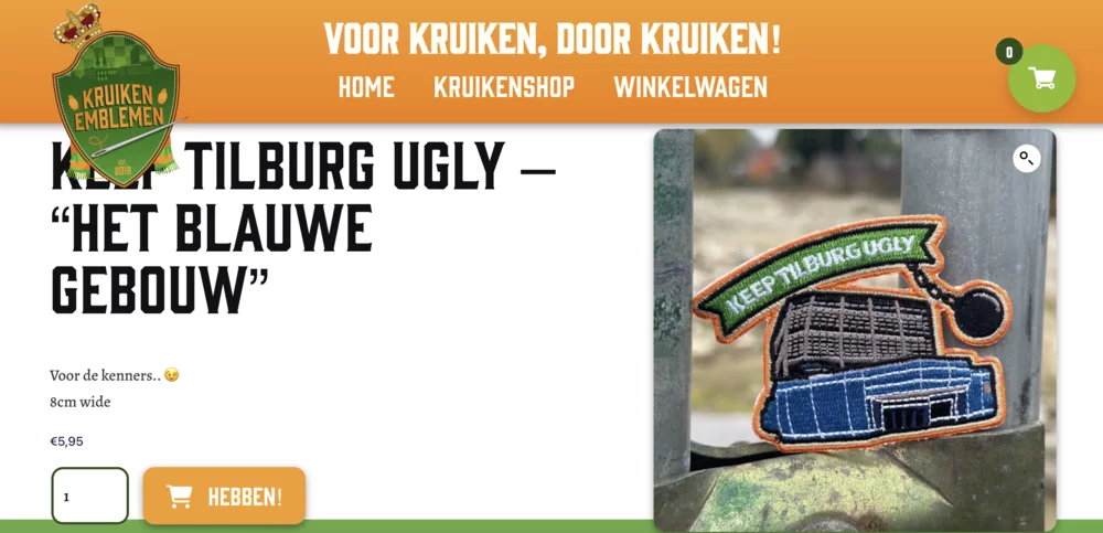 Keep Tilburg Ugly — "Het blauwe gebouw" embleem